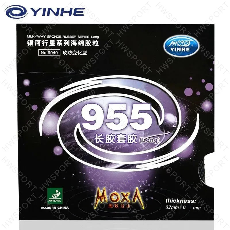 YINHE 955 Table Tennis Rubber Long Pimples Anti-spin Ping Pong Rubber Sheet 955 OX/0.7mm Sponge - Green OX