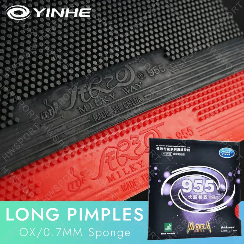 YINHE 955 Table Tennis Rubber Long Pimples Anti-spin Ping Pong Rubber Sheet 955 OX/0.7mm Sponge - Green OX