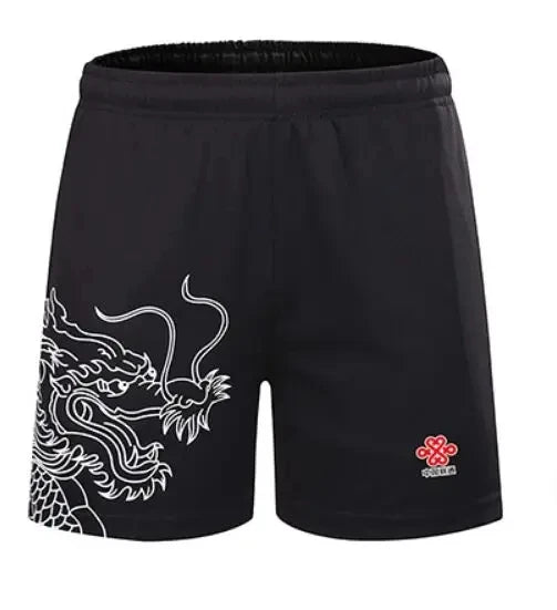 NEW Sports CHINA Dragon Table Tennis Jerseys Shorts Men Women Child Kids Ping Pong Jersey Table Tennis Shirt Sets Sport Shirts DIY White 1 Shorts