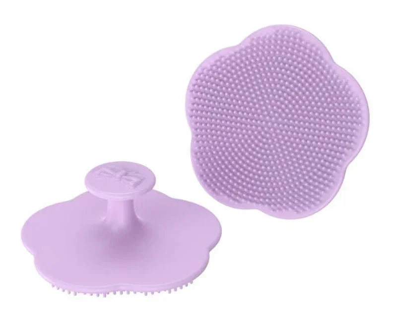 Baby Care Accessories Fetal Head Fat Comb Infant Bathing Soft Comb Newborn Hair Cleaning Supplies Infant Silicon Head Massager C68-B-purple