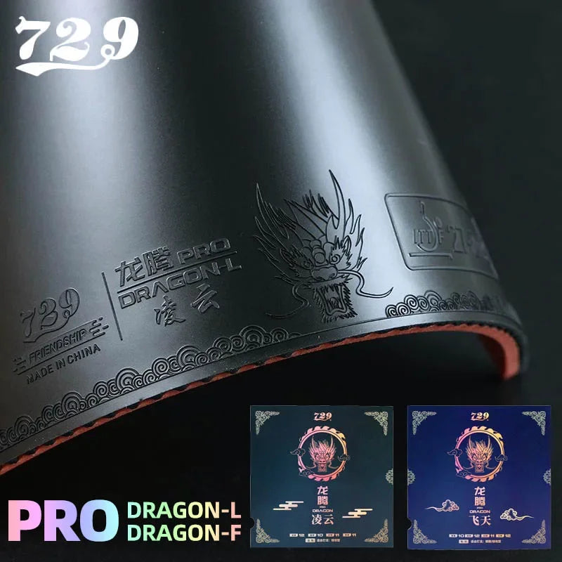 Original Friendship 729 Pro Dragon F Pro Dragon L Table Tennis Rubber 50th Anniversary Special Ping Pong Rubber - L Soft red