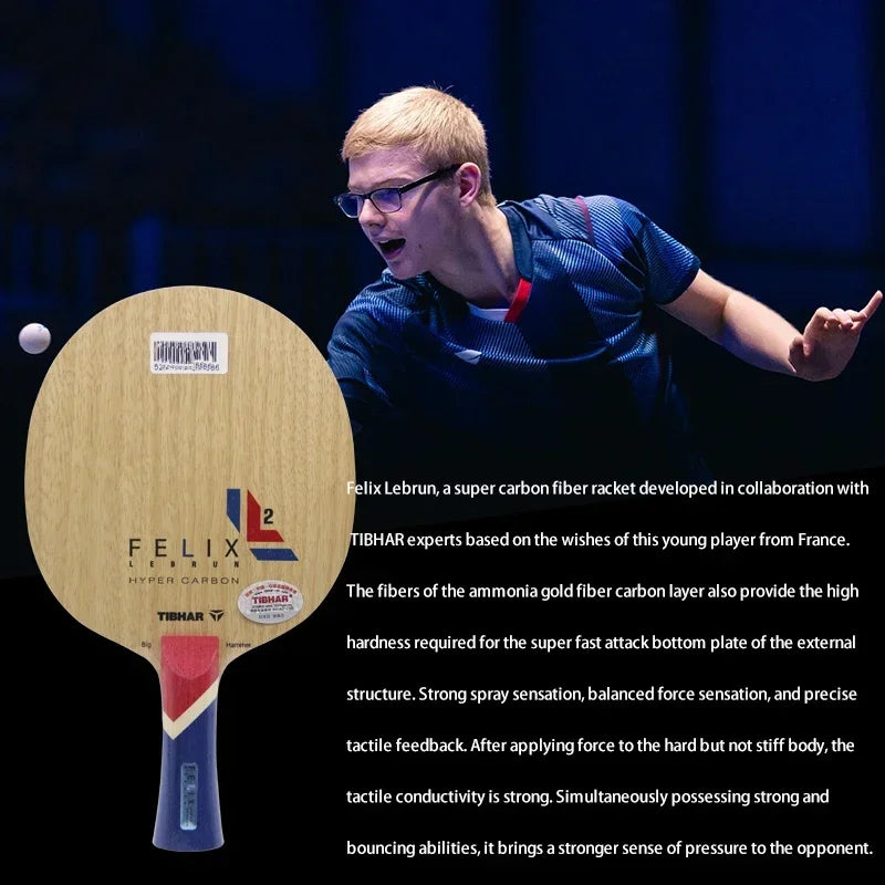 TIBHAR Alexis Lebrun FL Table Tennis Racket with Hyper Carbon Fiber Félix Lebrun Ping Pong Paddle CS 7Ply Offensive Fast…