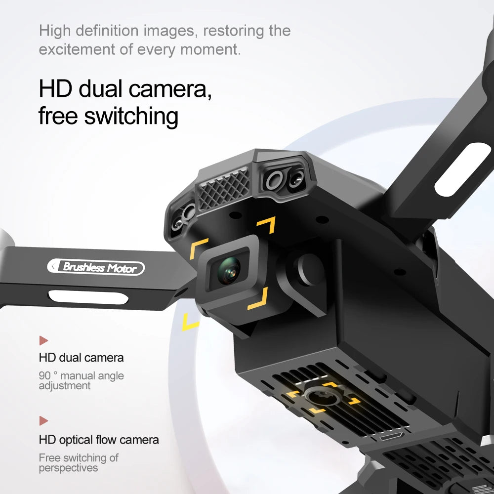 New F198 Drone Professional Dual Camera With 1080P WIFI FPV HD Aerial Photography Wide Angle Brushless RC Foldable Quadcopter