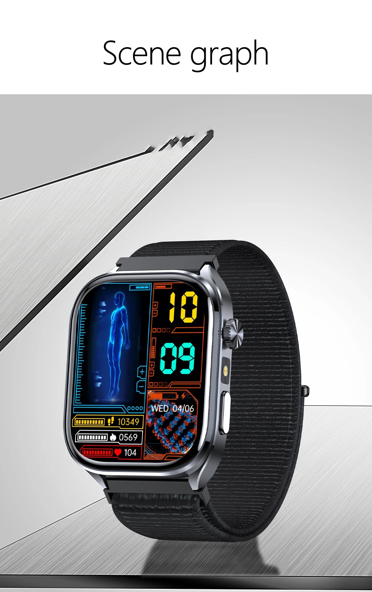 New Accurate Blood Pressure Smart Watch Uric Acid ECG+PPG Blood Oxygen Body Analysis Body Fat LED Flashlight smart watches 2025