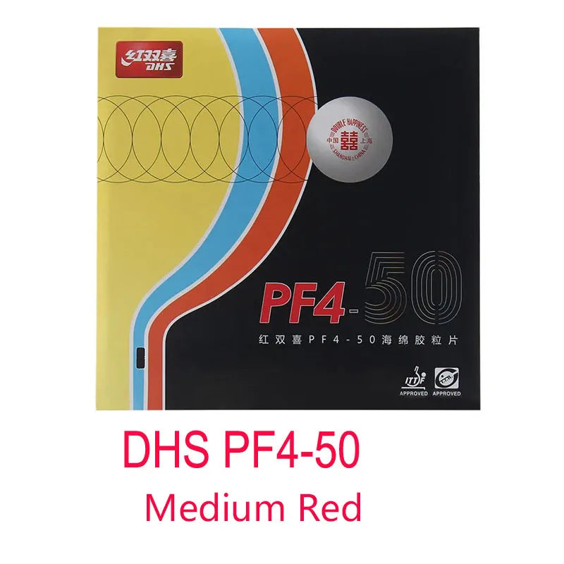 Original DHS PF4-50 Table Tennis Rubber (Hurricane 3-50 No.50 High Elastic Red Sponge) DHS PF4 -50 Ping Pong Sponge -…