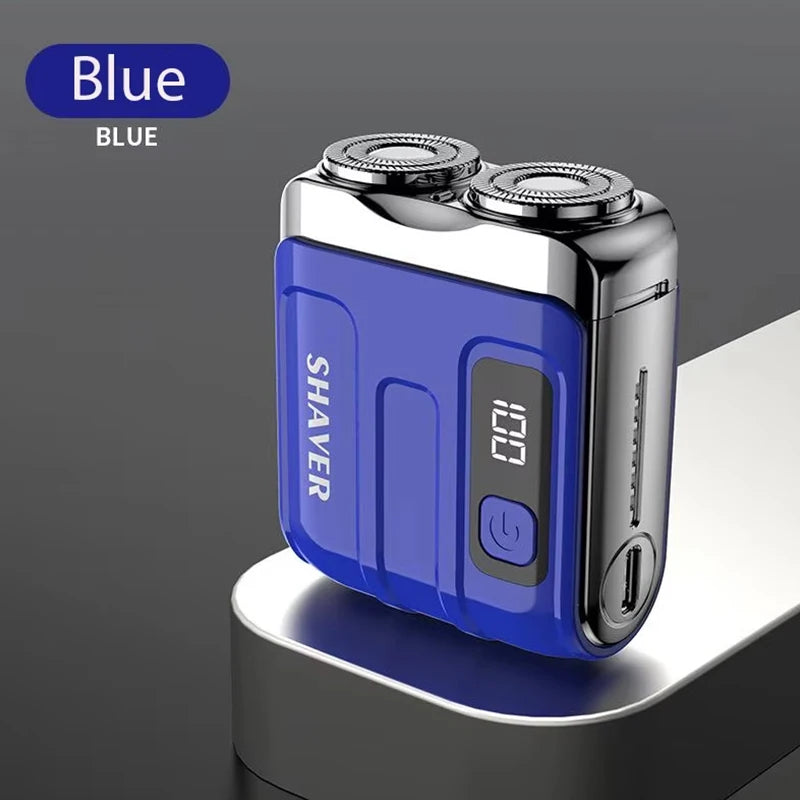 Electric Smart Shaver Household Car Shaver Digital Display Mini Dual Blade Rechargeable Shaver Powerful Men's Gift Shaver - GreatEagleInc