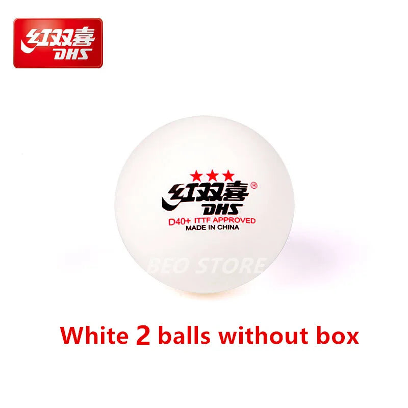 DHS 3 Star D40+ Table Tennis Ball 3-STAR New Material ABS Seamed Poly Plastic Original DHS Ball 3 Star Ping Pong Balls 2 balls trial
