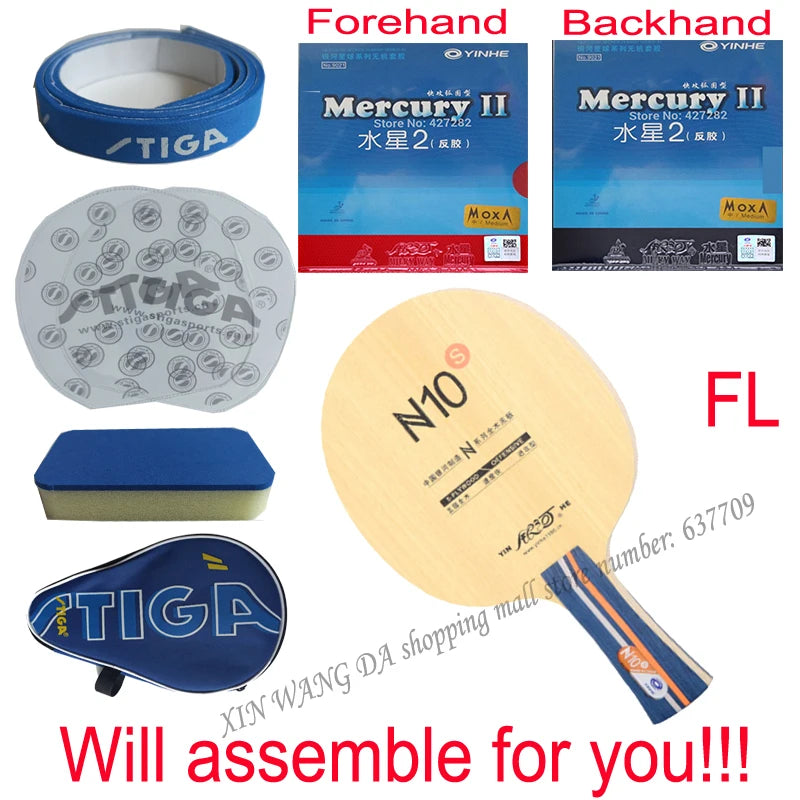 Original Yinhe Pure Wood N-11S N10S Professional Table Tennis Blade for Beginner Table Tennis Rackets Fast Attack with Loop…