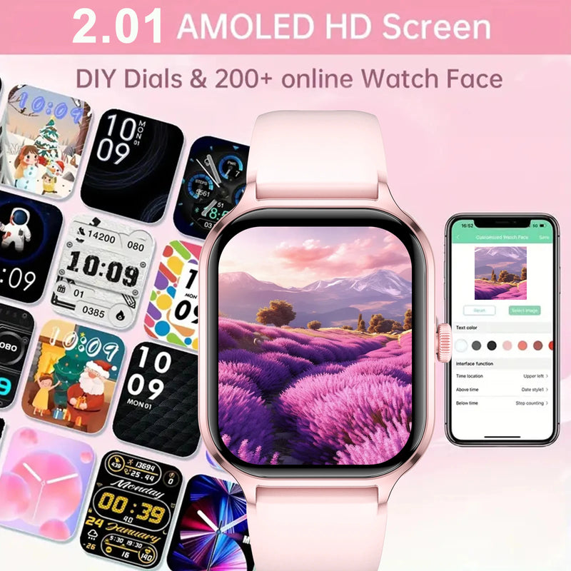 Smart Watch For Women Full Touch Screen Bluetooth Call Watches Sport Fitness Tracker Smartwatch Lady