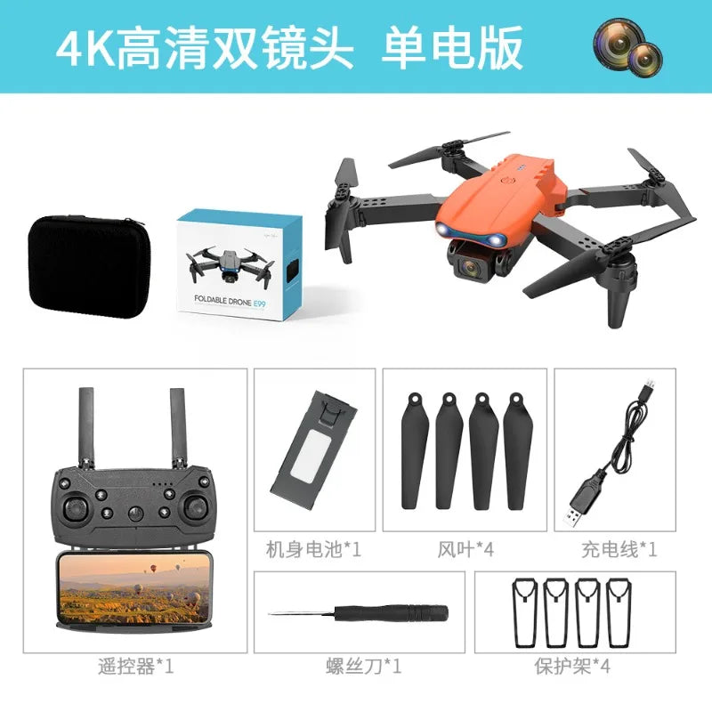 Drone ne Aerial Photography: High-Definition Remote Control, Three-Camera System, 4K Long-Range Brushless Aircraft