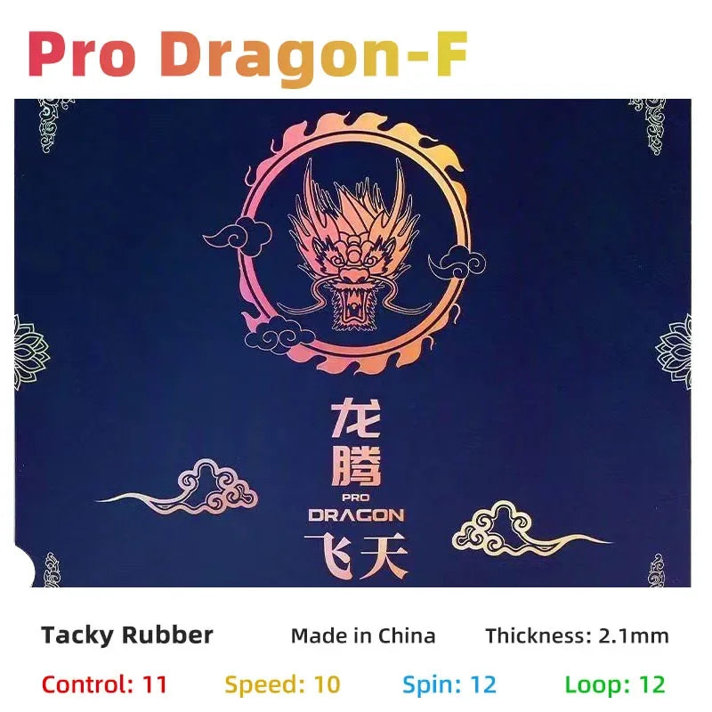 Original Friendship 729 Pro Dragon F Pro Dragon L Table Tennis Rubber 50th Anniversary Special Ping Pong Rubber - L Soft red