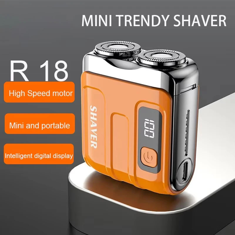 Electric Smart Shaver Household Car Shaver Digital Display Mini Dual Blade Rechargeable Shaver Powerful Men's Gift Shaver - GreatEagleInc