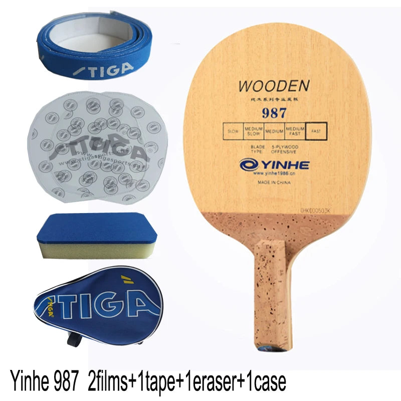 Yinhe-Table Tennis Blade, Japanese Style, Ping Pong Game, Fast Attack Loop, Pong, Yinhe 986 987 989 - 986 case
