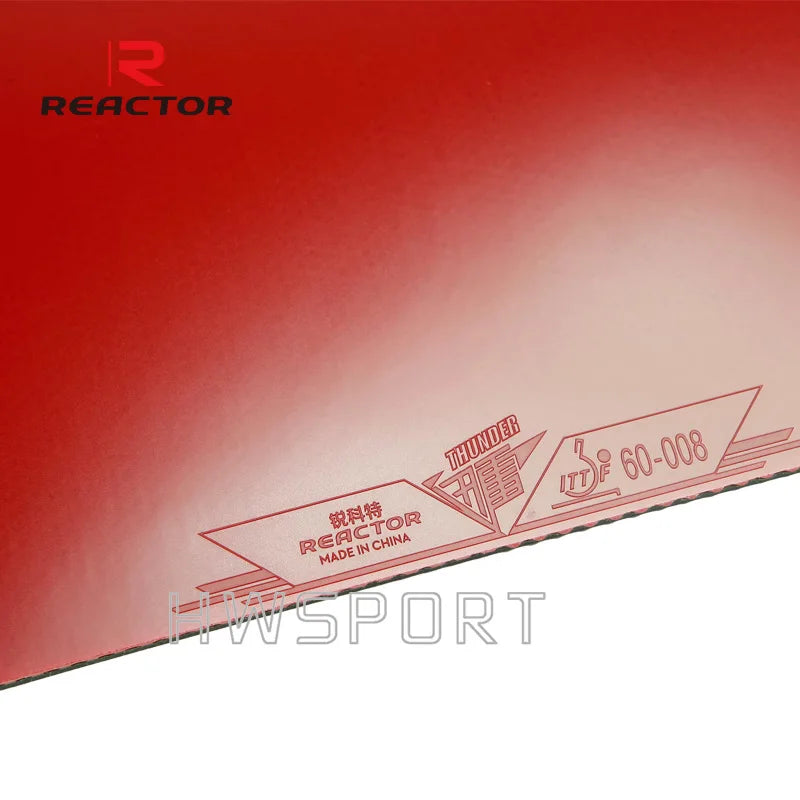 REACTOR THUNDER Table Tennis Rubber Sticky High-elasticity Ping Pong Rubber with Pre-set Internal Energy Sponge - Red…