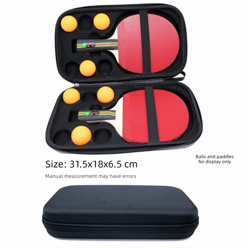 EVA Ping Pong Paddle Case Black Grey Shockproof Hard Shell Storage Bag Portable Hard Shell Table Tennis Racket Case -…
