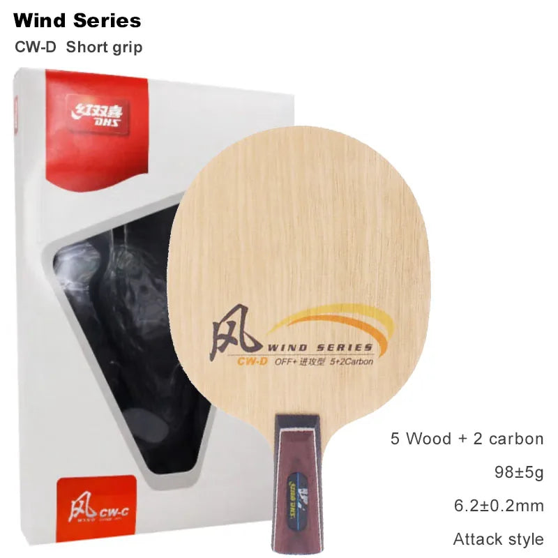 Professional DHS Wind Series CW-C CW-D Table Tennis Blade Original 5 Full Wood And 2 Carbon Fiber Ping Pong Blade - CW-C FL…