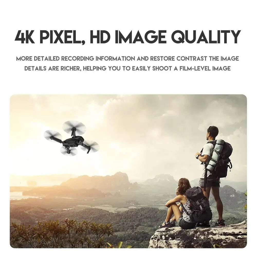 Hot-Selling E88 Smart Drone, One-Click Takeoff, Dual Camera with Stunts, Perfect for Beginners- Ideal Birthday and Holiday Gift