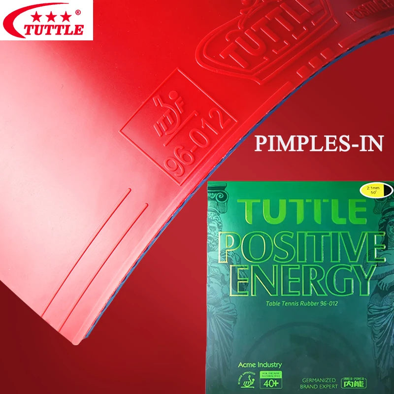 TUTTLE Positive Energy Pimples-in Table Tennis Rubber Sheet Sticky ITTF Approved Ping Pong Racket Rubber Loop Arc Fast Attack