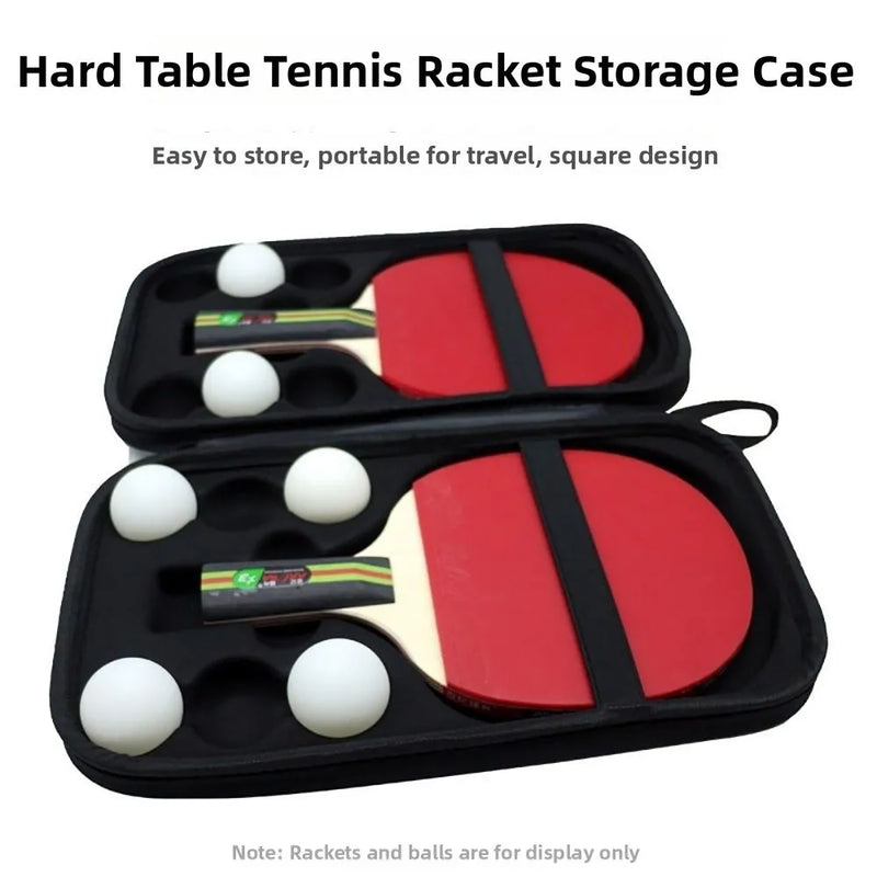 EVA Ping Pong Paddle Case Black Grey Shockproof Hard Shell Storage Bag Portable Hard Shell Table Tennis Racket Case -…