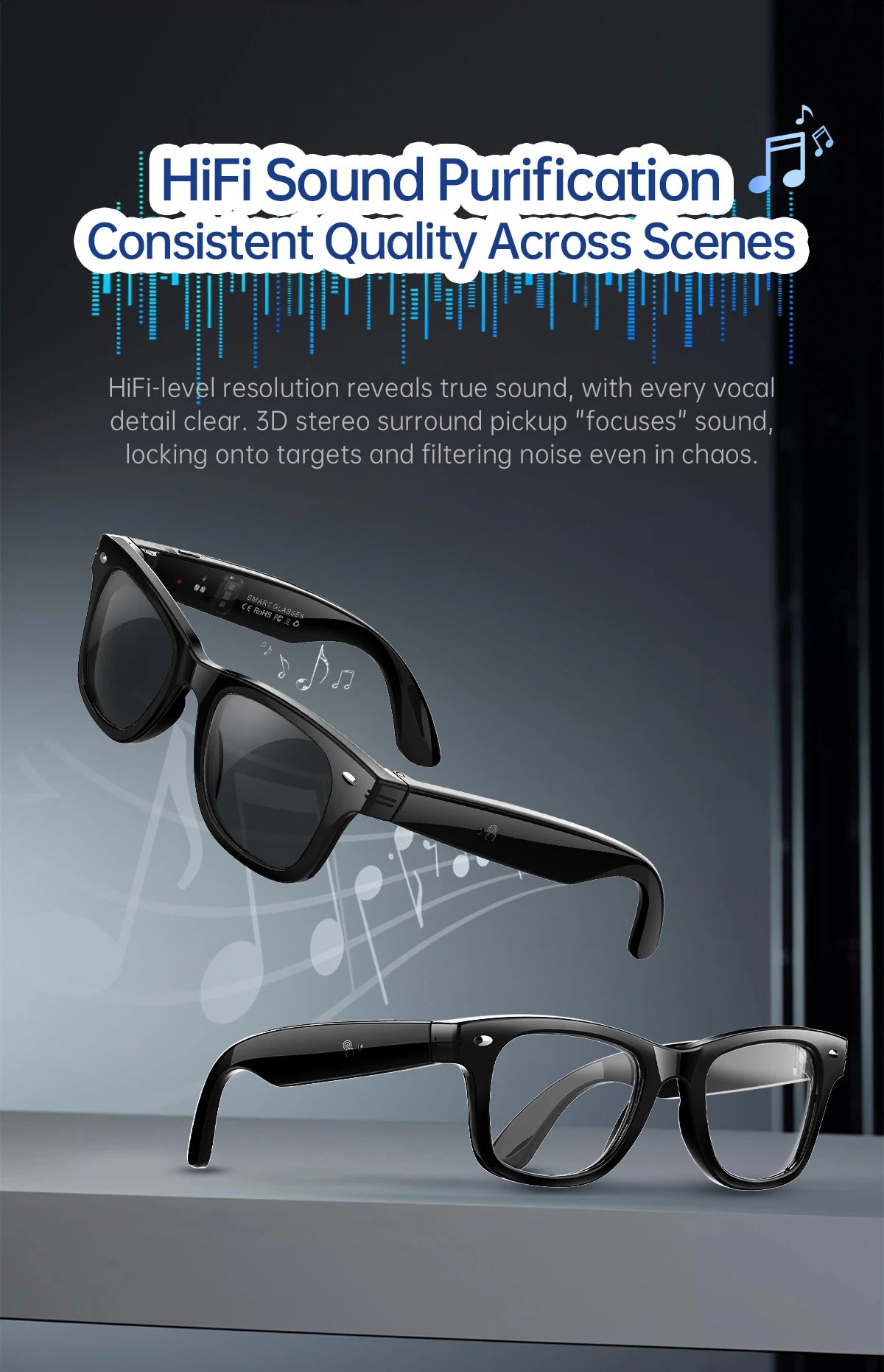 LIGE AI Smart Glasses Men 2025 New Color-Changing Translation Glasses Temperature Monitoring Waterproof Call Smart Sunglasses