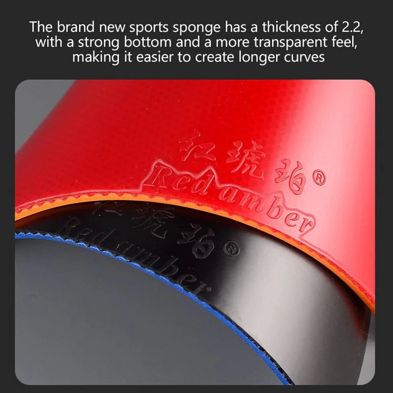 Highly Elastic Stick Rubber Pips-In Ping Pong Red Amber Table Tennis Rubber Rubber Astringent Sponge For Table Tennis Training