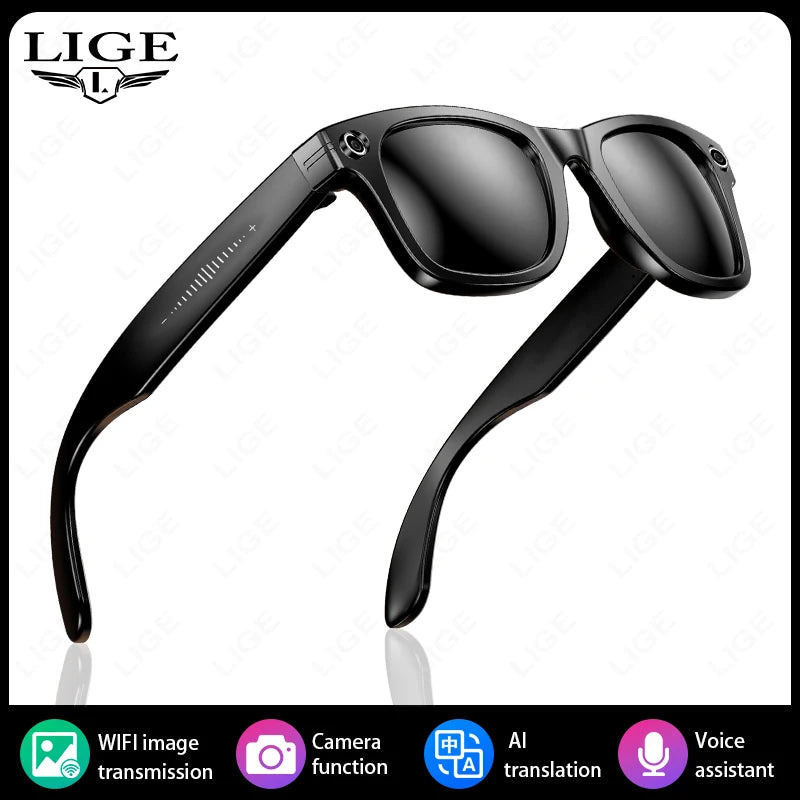 2025 New Upgrade Smart Glasses With Camera Video Recording AI Photo Recognition Bluetooth Call Translation Voice Sunglasses Men sunglasses