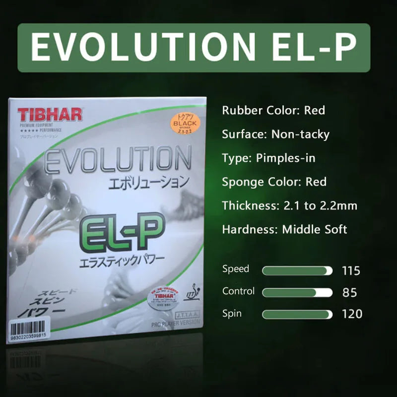 Original Tibhar Evolution EL-P MX-P Table Tennis Rubber Professional Non-tacky Pimples-in Ping Pong Rubber for Quick Attack…