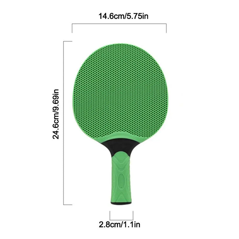 Comfortable Grip Table Tennis Rackets Silicone Professional Table Tennis Bats Ping Pong Racquets for Student Beginner - Blue