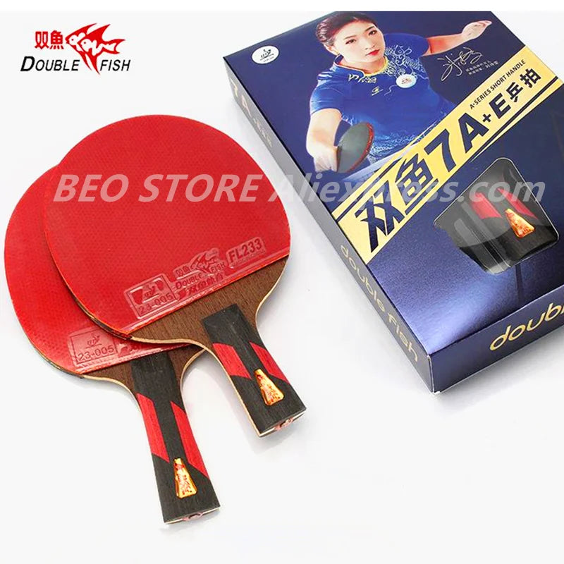 Double Fish 6/7/8 stars Table Tennis Racket 8A 7A 6A Offensive Pimples in with rubber Orignal Double Fish Ping Pong Bat