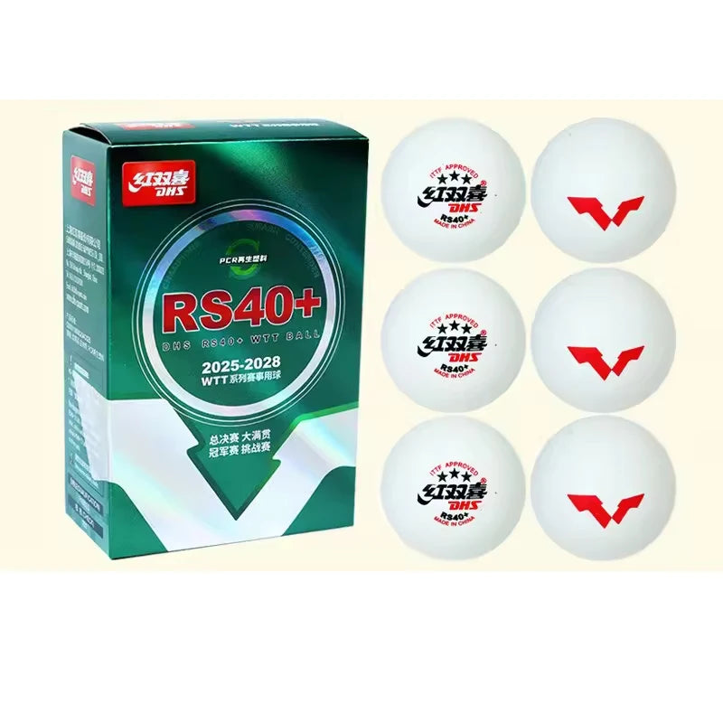 6Pcs/Box Original DHS Table Tennis Balls New Material RS/DJ 40+ Pingpong Ball 2025 WTT Competition 3 Stars Table Tennis…