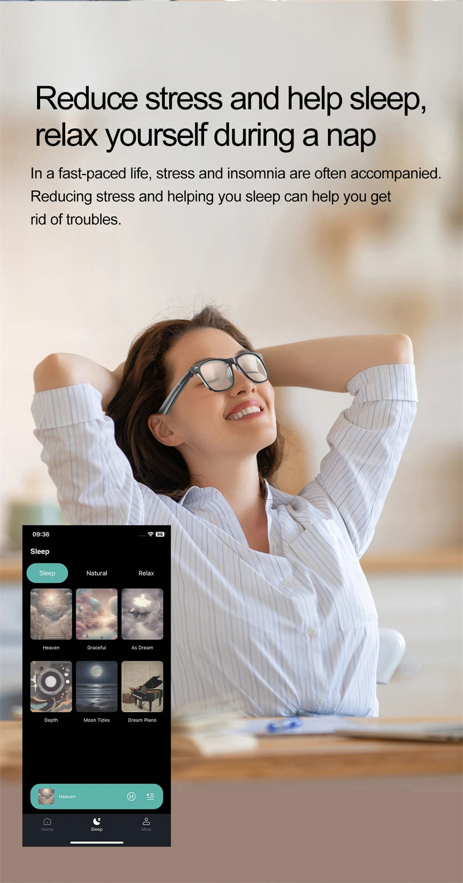 high-tech AI smart glasses can be equipped with various lenses such as sunglasses, blue light, myopia, Men women smart glasses