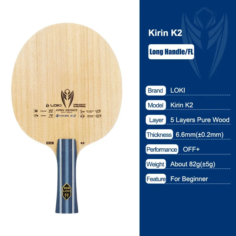 LOKI KIRIN K1/K2/K3 Table Tennis Blade 7/5-Ply OFF+ Ping Pong Paddle Pure Wood Carbon Table Tennis Blade Beginner…