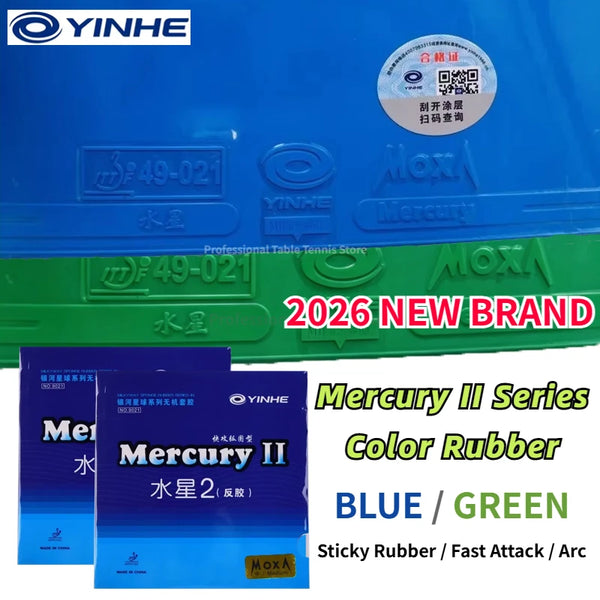 YINHE Color Series Rubber MERCURY II Blue / Green Table Tennis Rubber Pingpong Rubber Allround Spin Control Ping Pong…