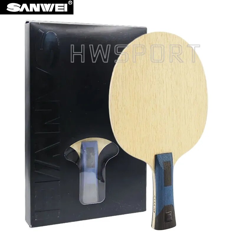 SANWEI 75 Pro Table Tennis Blade 5 Wood 2 Plies External ALC Carbon Ping Pong Blade 75 Inner with Internal Fiber Layer