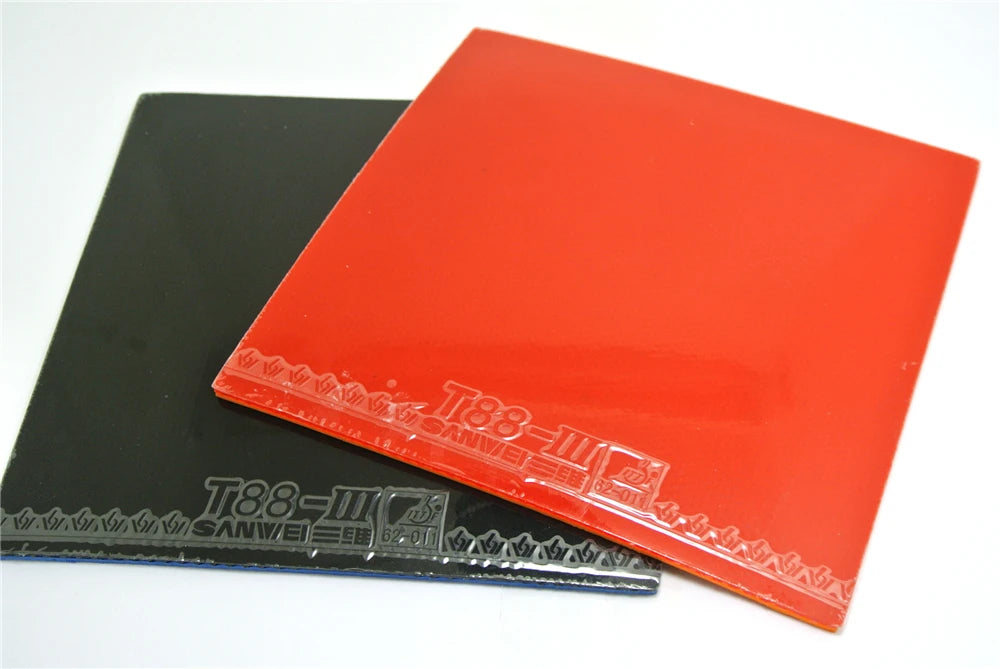 SANWEI Ittf approved T88-III table tennis rubber set / Pingpong rubber 2pcs/lot 1RED+ 1Black