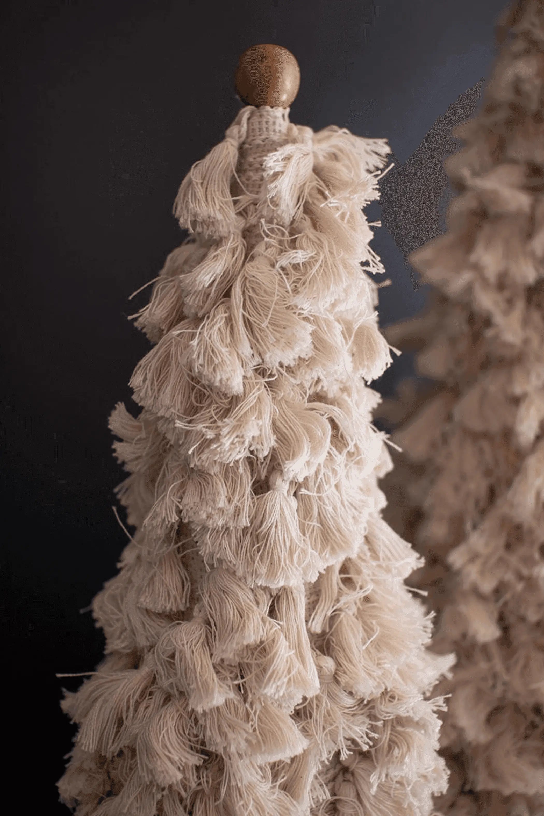 SET OF TWO COTTON TASSEL CHRISTMAS TREE Kalalou