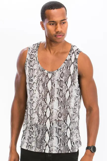 SNAKE PRINT TANK WEIV