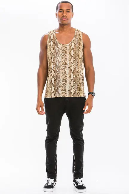 SNAKE PRINT TANK WEIV