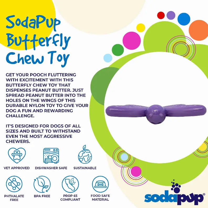SP Butterfly Chew and Enrichment Toy SodaPup