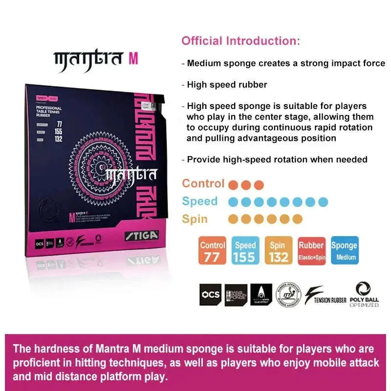 STIGA-MANTRA-M-H-S-Table-Tennis-Rubber-Fast-Speed-Spin-Semi-tacky-Pips-in-Ping-Pong-Rubber-with-Sponge-for-Offensive-Players-FreeDropship-335696094