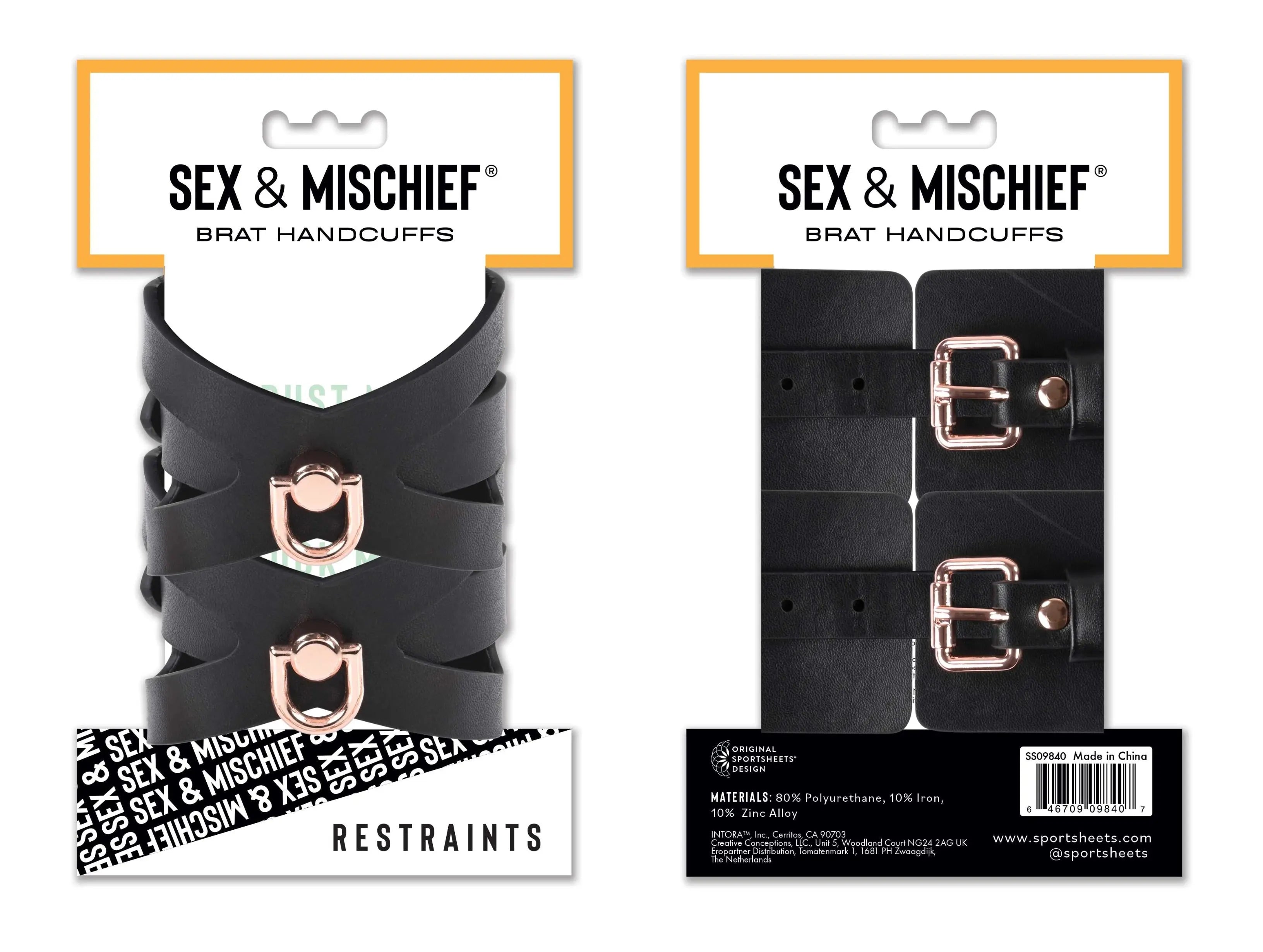 S&m Brat Handcuffs Sport Sheets