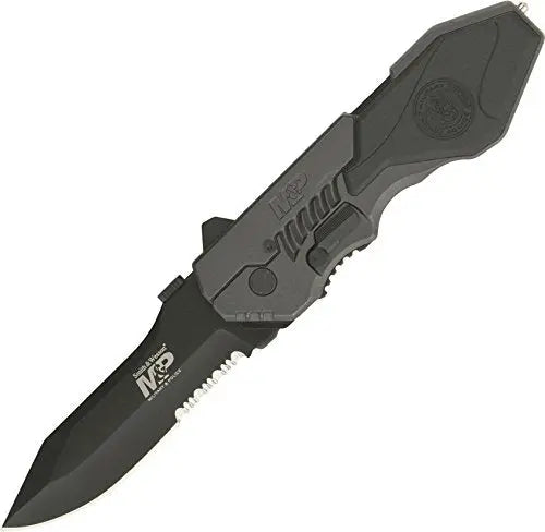 S&w Swmp4ls 8.6in S.s. Assisted Folding Knife With 3.6in Serrated Clip BTI Tools