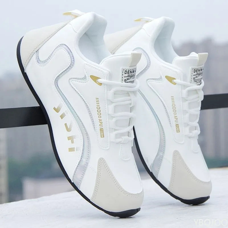 2025 Large Size Autumn Fashion New Item Breathable Casual Comfortable Men's Shoes Versatile Lightweight Flat Sports Men's Shoes WHITE