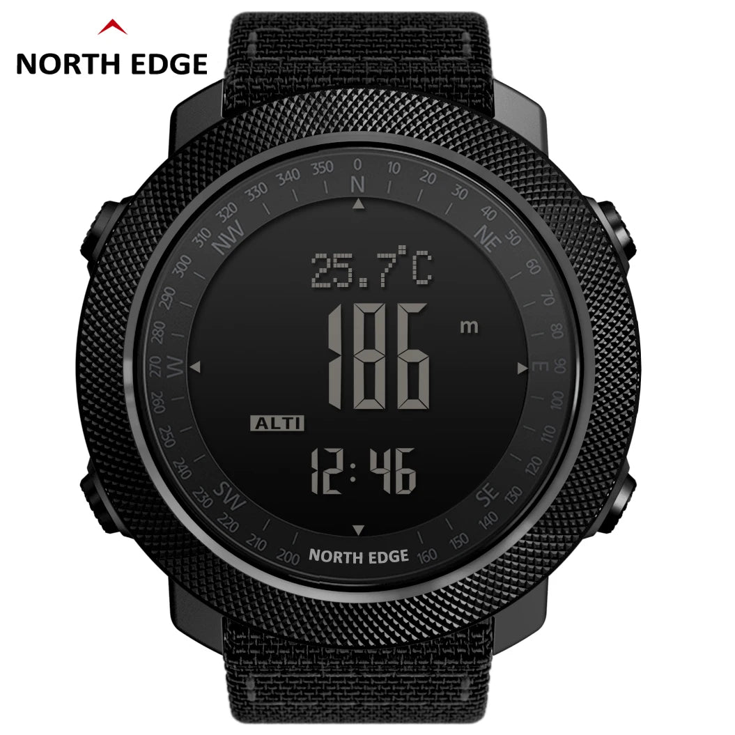 NORTH EDGE Men's sport Digital watch Hours Running Swimming Military Army watches Altimeter Barometer Compass waterproof 50m - GreatEagleInc
