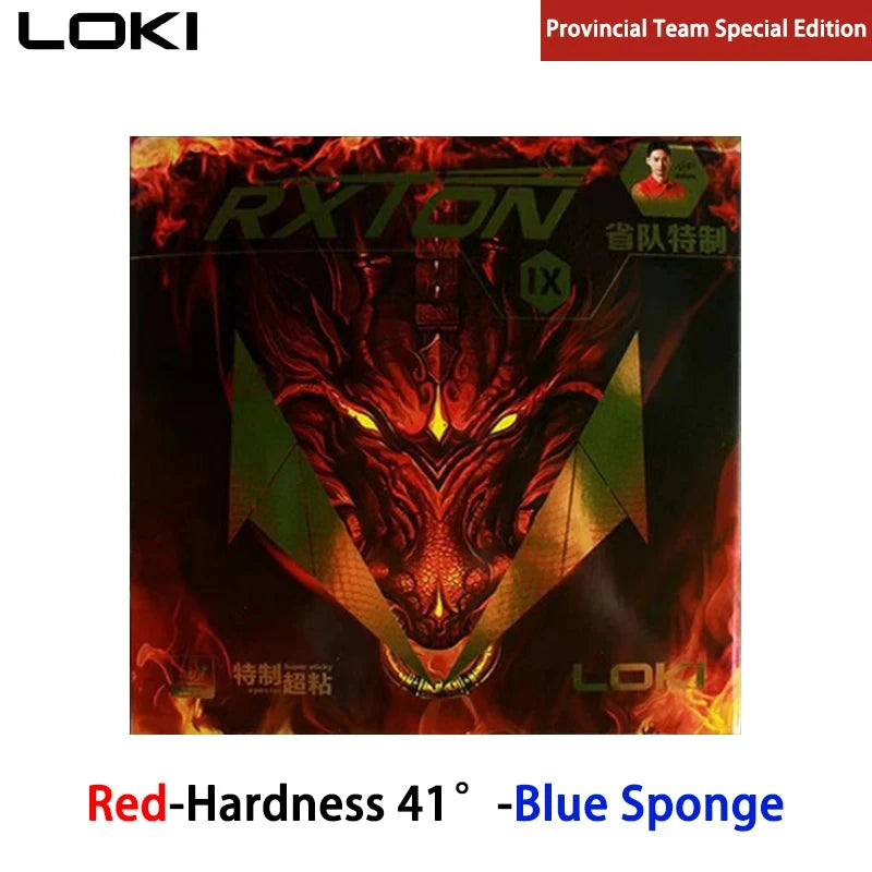 LOKI RXTON 9 Provincial Team Table Tennis Rubber Sheet Sticky Pips-in RXTON IX Rubber with 2.1mm Blue Sponge ITTF Approved…