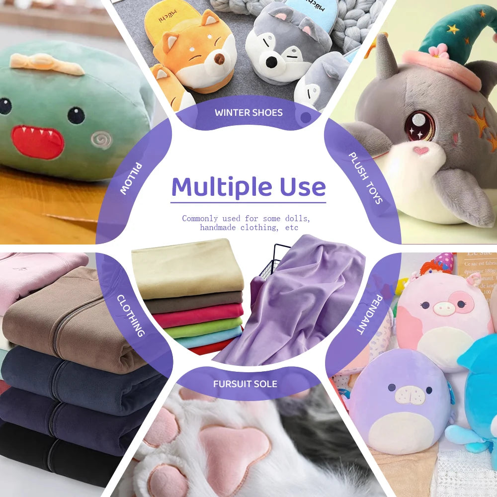 2024 Small Size 50x50cm Squishy Mochi Stetch Minky Fabric 95% Polyester 5% Spandex Stretch 4 Side Plush Fabric For Diy SewingToy - GreatEagleInc