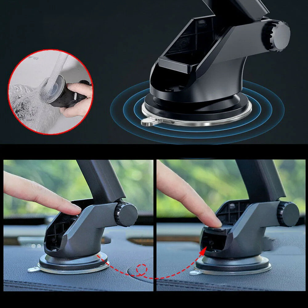 Universal Car 360°Rotate MobilePhone Holder Mount Sucker Retractable Arm Phone Bracket Stand Fit For iPhone 13 12 Pro Max Xiaomi