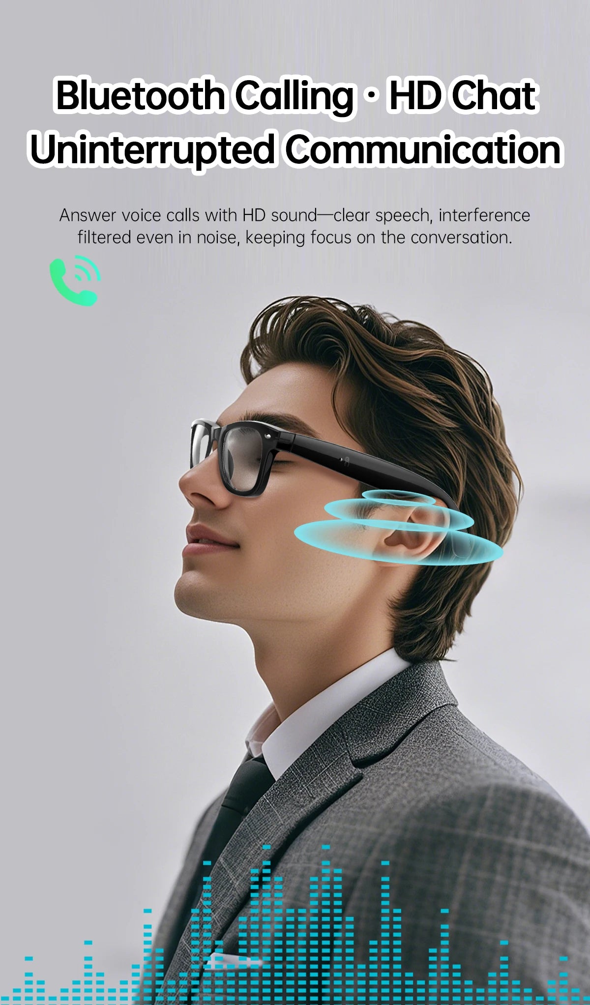 LIGE AI Smart Glasses Men 2025 New Color-Changing Translation Glasses Temperature Monitoring Waterproof Call Smart Sunglasses