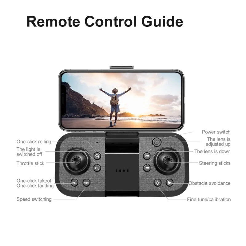 Drone ne Aerial Photography: High-Definition Remote Control, Three-Camera System, 4K Long-Range Brushless Aircraft