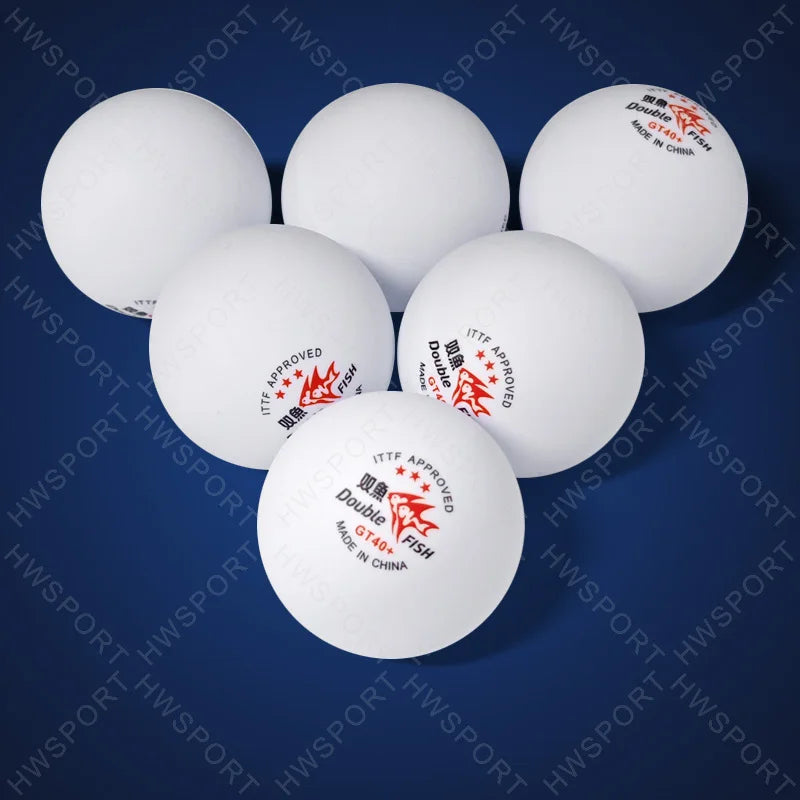 DOUBLE FISH Table Tennis Balls GT40+ ABS 3 Star Ping Pong Balls ITTF Approved Pingpong with Seam - 6 Pack